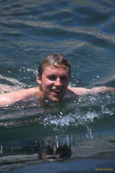 Karl swimming in Steelhead Lake