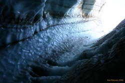 Details in the wall of the ice cave