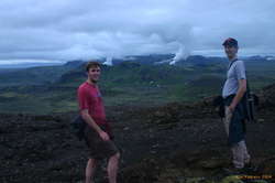 Karl and Wolfgang on Stóri-Meitill, looking north