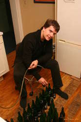 Thomas bottling beer
