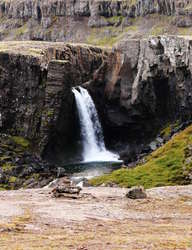 Waterfall by the Öxi road
