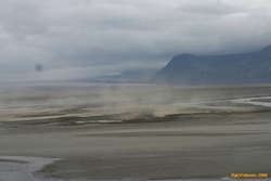 Sand blowing across Skeiðarársandur
