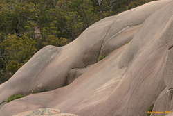 Water washed slabs on West Bald Rock
