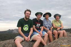 Karl, Matthew, Mum and Helen on West Bald Rock
