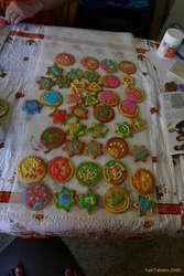 Decorating biscuits
