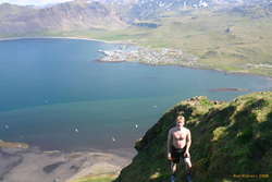 Jonas posing in front of Grundarfjörður
