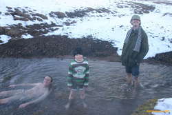 Karl, Einar and Lee in Reykjadalur
