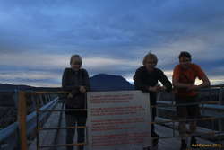 Ásta, Herðubreið, Bjöggi and I, on the Kreppa bridge