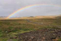 BIG Rainbow at the remains of Krýsuvík church